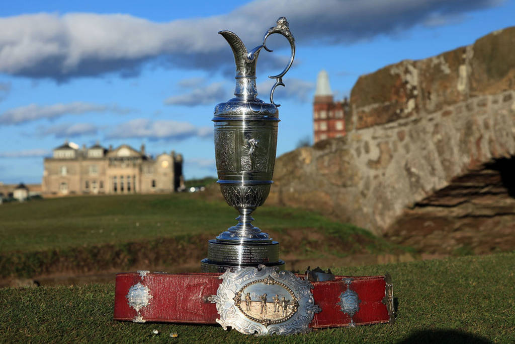 The Claret Jug and the Challenge Belt at St Andrews